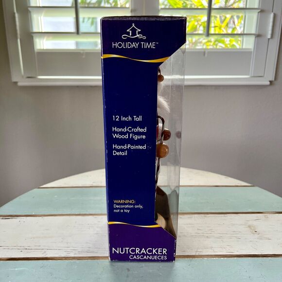 Holiday Time Santa Claus Nutcracker 12" Wooden Walmart Exclusive Christmas Decor - Picture 6 of 9
